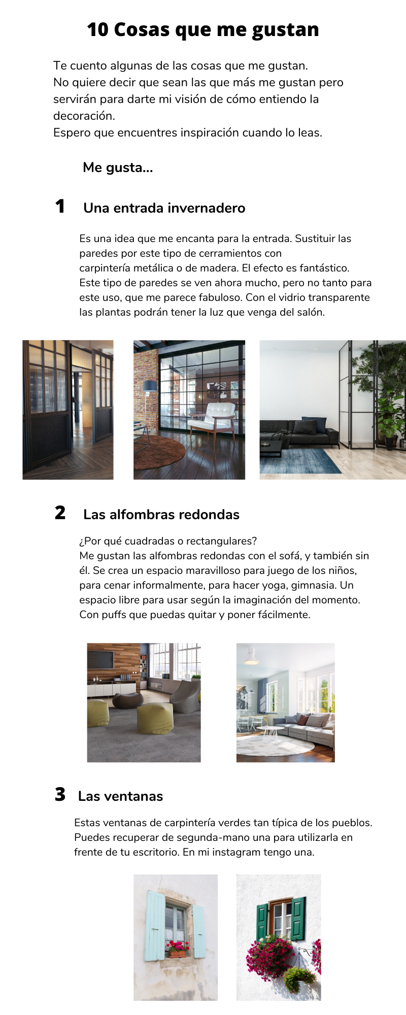 10 Cosas que me gustan en decoración